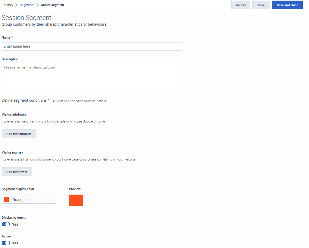 Create a segment