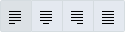 Email paragraph alignment buttons, from left to right: Align left, Center, Align Right, Justify.