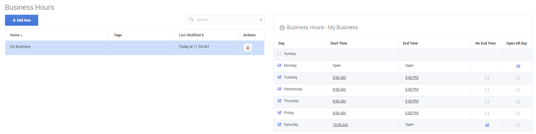 Business Hours Genesys Documentation