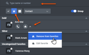 Selecting Remove favorite from the Favorites Action Menu. Click the link below for the accessibility description.