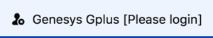 The Genesys Gplus Please login icon