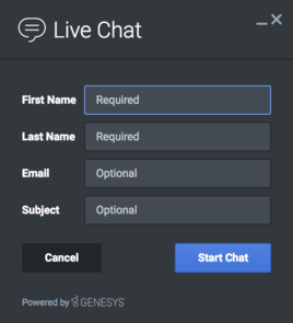 Live Chat window