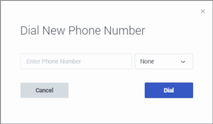 Dial New Phone Number dialog